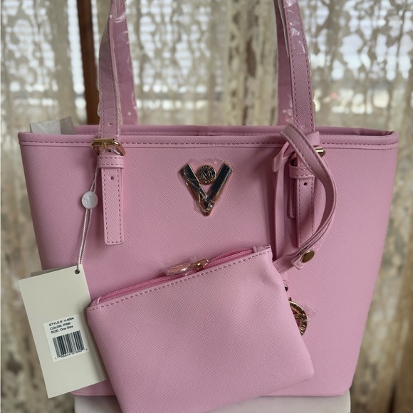 Valentino Orlandi Pink Saffiano Tote Bag
NWT Gold Hardware + Pouch - Picture 4 of 5